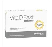 AG Pharma Vita D Fast 1000 Integratore Di Vitamina D3, 30 Compresse Sublinguali