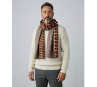 AG Spalding & Bros sciarpa in lana con fantasia geomentrica, grigio rosso 661684