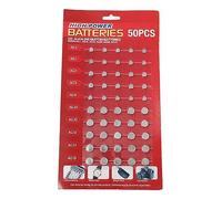 AG1/AG3/AG4/AG10/AG12/AG13 Batteria a celle a pulsante 50 pezzi Batteria dell'orologio Pulsante batteria Monitoraggio della batteria del telecomando batteria calcolatrice remota batteria