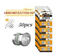 (AG13-LR44-50PCS) 50PCS LR44 Battery AG13 357 303 SR44 L1154F A76 Button Coin Cell Batteries for Blood Sugar Watches