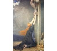 AgaaTi Immagine Su Tela Astratta Poster I dolori di Maria Maddalena di Jules Joseph Lefebvre Per La Decorazione Della Parete 60x90cm