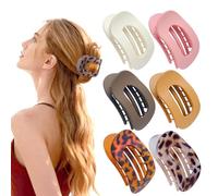 AgagaQx Pinze per Capelli Grandi, 6PCS Mollettone per Capelli Elegante, Ciappi per Capelli Donna Grandi, Fermagli per Capelli Senza Piega, Fermacapelli Donna Antiscivolo per Capelli Spessi e Sottili