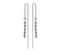 Again Jewelry Orecchini A Catena In Argento Con Ematite Ajkns006