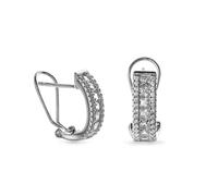 Again jewelry Orecchini a cerchio in argento con zirconi AJNS0002