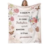 Agamedloay Regalo Donna Compleanno, Festa della Mamma, Regali Ispirativi per Migliori Amiche, Sorella, Natale - Coperta Morbida 100x130cm