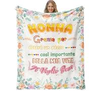 Agamedloay Regalo Nonna, Regalo Nonna Compleanno Coperta, Regalo Festa della Mamma o Nonni, Idee Regalo Natale Ringraziamento Nonna Coperta morbida150x200cm