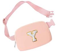 Aganmi Marsupio iniziale per ragazze borse a tracolla piccola borsa da cintura per le donne Marsupio alla moda con cinturino regolabile Tracolla personalizzata ovunque Borsa sul petto Accessori da