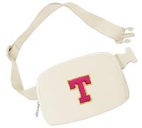 Aganmi Marsupio iniziale per ragazze borse a tracolla piccola borsa da cintura per le donne Marsupio alla moda con cinturino regolabile Tracolla personalizzata ovunque Borsa sul petto Accessori da
