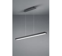 AGANO SOSPENSIONE LED RETTANGOLARE METALLO NERO SATINATO CON DIMMER A SCATTO INTERRUTTORE 4 INTENSITA' E VARIAZIONE LUCE CALDA-FREDDA CON TOUCH L.100CM, H.150CM