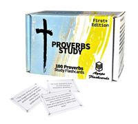 Agape Flashcards- Proverbi Study Flashcards: 100 dei più importanti proverbi della Bibbia | Confezione da 100 flashcard da studio | Perfetto per memorizzare versi biblici | Made in USA | Inglese
