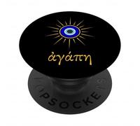 Agape significa amore in greco con il tradizionale malocchio greco PopSockets PopGrip Adesivo