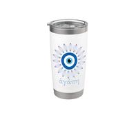 Agape significa amore in greco, souvenir greco con occhi malvagi Bicchiere termico in acciaio inox doppia parete