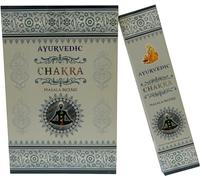 Agarbatti - Bastoncini di incenso ayurvedico Chakra Masala, aroma: Agarbatti, confezione da 12 scatole (15 bastoncini in ogni scatola)