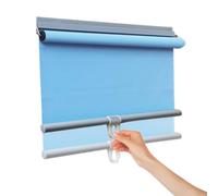 Agashi Tende Oscuranti Temporanee, Tende a Rullol 100%, Tende per Finestre Senza Fori, Tende Avvolgibili Retrattili/Blue/50 * 150Cm(19.7 * 59In)