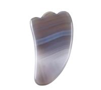 Agata grigia Gua Sha Board Natural Jade Raschiatura Massaggio Strumento Guazzo Raschietto Lifting Facciale Riduce Le Rughe Cura Della Pelle