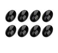 Agata Nera Cabochon Ovale 10x14 MM 10 Pezzi per Scrapbooking | Base Piatta Adesiva, Stile Pietra Nera, per Decorazioni, Collage e Dettagli Creativi su Immagini