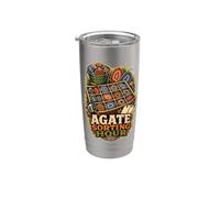 AGATE SORTING HOUR Pietre Vassoio Selezione Bicchiere termico in acciaio inox doppia parete