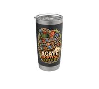 AGATE SORTING HOUR Pietre Vassoio Selezione Bicchiere termico in acciaio inox doppia parete