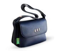 Agatha Ruiz de la Prada Borsa A Tracolla Pelle Vegana Blu Con Stampa A Linee Verticali