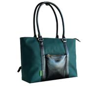 Agatha Ruiz de la Prada Borsa Shopper Verde Combinazione Di Similpelle Metallizzata E Nylon