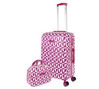 Agatha Ruiz de la Prada - Set Valigia Media e Valigia Bagaglio a Mano. Set Valigie Rigide per Viaggi Aereo - Set Trolley Valigia Rigida - Set Valigie Rigide con Lucchetto, Fucsia