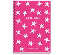 Agatha Ruiz de la Prada Sparkle - Agenda scolastica, corso lezionale 2020-2021, catalano, settimanale, vista carta, 70 g, copertina in cartone rigido, colore rosa, dimensioni 155 x 213 mm