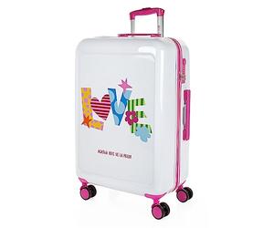 Agatha Ruiz de la Prada - Valigia Grande e Resistente, Valigie Eleganti, Valigia Da Stiva Robusta, Trolley Spazioso. Serratura a Combinazione TSA, Amore