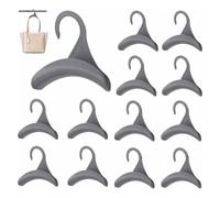 Agatige 12 pezzi appendiabiti per borsa, gancio per porta dell'armadio in plastica ad Arcos per borse, portaborse, organizer per riporre borse, cartelle, bisaccia (Grigio)