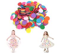 Agatige 500 Pezzi di Cerchi in Feltro Artigianali, Toppe in Feltro di Colore Misto, Cuscinetti di Ricambio per Decorazioni Fai da Te, Cucito, Feste, Matrimoni, Feste (2,5 cm)