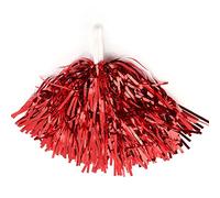 Agatige 6 Pezzi di Cheerleader Poms, Vibrante Ponti per la Festa da Ballo Cheerleader Materiale per Animali Domestici Leggero per i Giochi Sportivi Spirit Squads (Rosso)