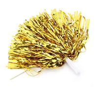 Agatige 6 Pezzi di Cheerleader Poms, Vibrante Ponti per la Festa da Ballo Cheerleader Materiale per Animali Domestici Leggero per i Giochi Sportivi Spirit Squads (Oro)