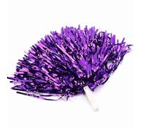 Agatige 6 Pezzi di Cheerleader Poms, Vibrante Ponti per la Festa da Ballo Cheerleader Materiale per Animali Domestici Leggero per i Giochi Sportivi Spirit Squads (Viola)