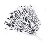 Agatige 6 Pezzi di Cheerleader Poms, Vibrante Ponti per la Festa da Ballo Cheerleader Materiale per Animali Domestici Leggero per i Giochi Sportivi Spirit Squads (Argento)