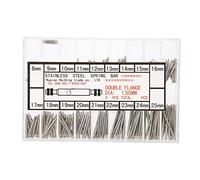 Agatige Barra a molla della banda di guardia da 270 pcs, acciaio inossidabile 8-25 mm Cinta di orologio a doppia flangiata Fine Watch Band Pins Set per la riparazione della riparazione