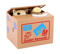 Agatige Cat Rubing Money Piggy Bank, Automatic Rubing C OIN Cents Bank Saving Box Funny Wask Box Creativo