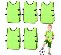 Agatige Gilet da Allenamento per Il Calcio, 5 Pz Scrimmage Gilet Squadra Pratica Maglia Bambino Giovani Bambini Scrimmage Gilet Calcio Squadra Giovanile Pratica Gilet Sport Bavaglini