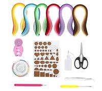Agatige Kit per quilling di carta da 14 pezzi, kit per origami morbidi da usare facilmente, per creare cartoline realizzate a mano fai-da-te per bambini, principianti, decorazioni per la