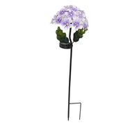 Agatige Lampada da palo solare a forma di fiore, lampada da patio solare colorata resistente all'acqua Decorazione da giardino Lampada da fiori di ortensia per la decorazione del giardino (Viola)