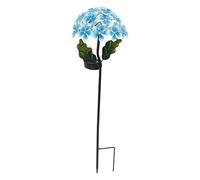 Agatige Lampada da palo solare a forma di fiore, lampada da patio solare colorata resistente all'acqua Decorazione da giardino Lampada da fiori di ortensia per la decorazione del giardino (Blu)