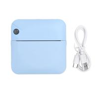 Agatige Mini stampante termica, tasca per stampante portatile (Blu) | Mini etichettatrice per etichette senza fili senza inchiostro