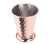 Agatige Mint Julep Cups, Accessori da bar da bar per cocktail in acciaio inossidabile martellato da 400 ml per il succo di succo di birra bevanda barretta per la casa (Rosa)