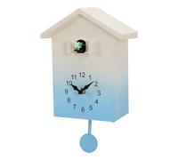 Agatige Modern Cuckoo Wall Clock with Bird Battery Operated (Blue)