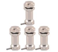 Agatige Mozzo Esagonale da 17 mm, Adattatore di conversione Estensione per mozzi Ruota in Alluminio 4 Pezzi per Auto Modello RC con Rapporto 1:8(d'Argento)
