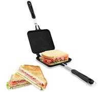 Agatige Padella a doppia faccia, antiaderente Tortilla Sandwich Maker Pancake Pan per la colazione, macchina per toast con manici Padella per grigliate colazione