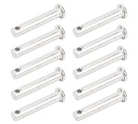 Agatige Perni A Forcella, 10 Pezzi Perni A Forcella Rotondi M8x40mm Testa Piatta in Acciaio Inossidabile 304 Per Parti Mobili Lineari Con Superficie Lucidata Posizionamento Perni Con Cerniera