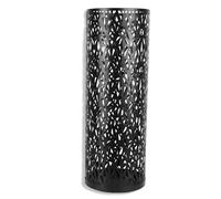 Agatige Pianto di supporto per ombrello rotondo in metallo, bidone del supporto per ombrello per il corridoio, bidone organizzatore di stoccaggio a piedi di canne per l'ingresso, (Tromba)