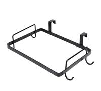 Agatige Porta Sacco della Spazzatura in Acciaio, Classico Portasacchi Differenziata Da Appendere con Gancio da Appendere, Adatto per Sacchi da 20-25 Litri, 26 x 15,3 x 6,7 cm, Nero