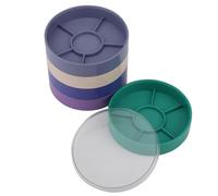 Agatige Scatola di stoccaggio delle parti di orologio a 5 strati, organizzatore di orologiaio professionale per viti componenti parti di movimento Strumenti di orologi in plastica con (Girare)