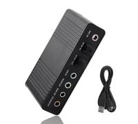 Agatige Scheda Audio Audio, USB 2.0 6 Canali Scheda Audio A Adattatore Audio Ottico Digitale SPDIF Esterno per PC Laptop Registrazione Compatibile con Windows 10/8/7/XP