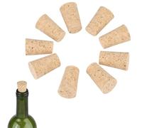 Agatige Tappo per Vino in Legno da 10 Pezzi, Tappi di Ricambio conici in Sughero per Bottiglie di Vino e Birra (20 * 15 * 35mm)